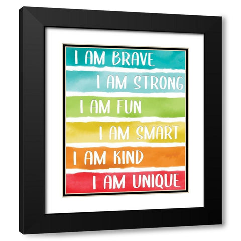 I Am Rainbow Black Modern Wood Framed Art Print with Double Matting by Allen, Kimberly