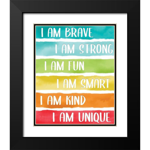I Am Rainbow Black Modern Wood Framed Art Print with Double Matting by Allen, Kimberly
