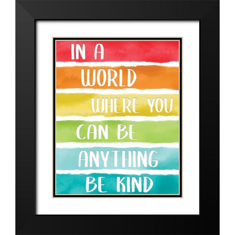 In A World Rainbow Black Modern Wood Framed Art Print with Double Matting by Allen, Kimberly