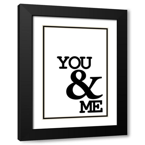 You and Me Black Modern Wood Framed Art Print with Double Matting by Allen, Kimberly