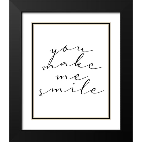 You Make Me Smile Black Modern Wood Framed Art Print with Double Matting by Allen, Kimberly