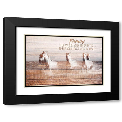 Your Heart Black Modern Wood Framed Art Print with Double Matting by Allen, Kimberly