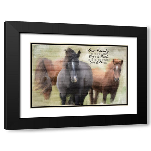 Our Family Black Modern Wood Framed Art Print with Double Matting by Allen, Kimberly