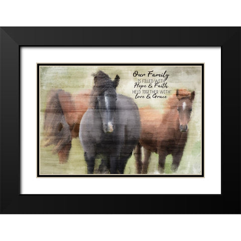 Our Family Black Modern Wood Framed Art Print with Double Matting by Allen, Kimberly