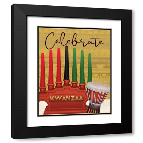 Celebrate Black Modern Wood Framed Art Print with Double Matting by Allen, Kimberly