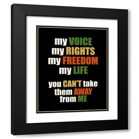 My Voice Black Modern Wood Framed Art Print with Double Matting by Allen, Kimberly