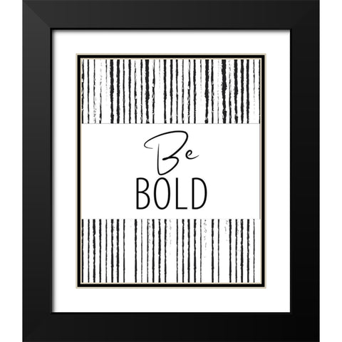 Be Bold Stripes Black Modern Wood Framed Art Print with Double Matting by Allen, Kimberly
