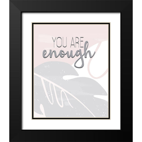 Enough Black Modern Wood Framed Art Print with Double Matting by Allen, Kimberly