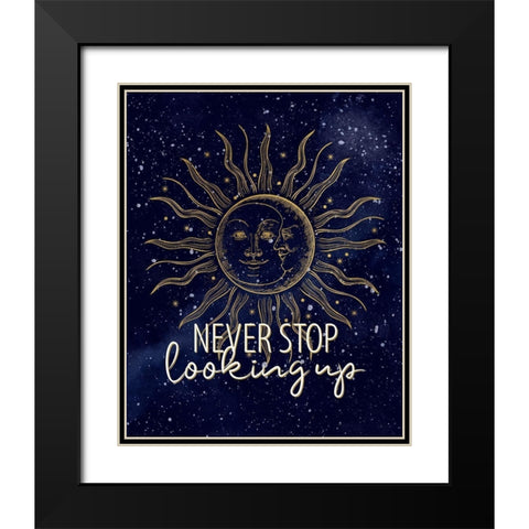 Sun Moon Black Modern Wood Framed Art Print with Double Matting by Allen, Kimberly