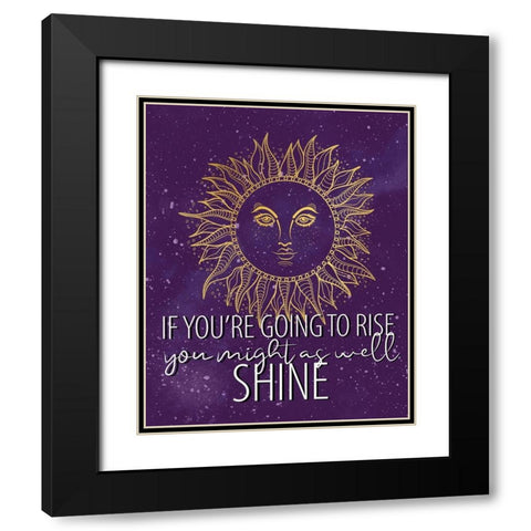 Rise Black Modern Wood Framed Art Print with Double Matting by Allen, Kimberly