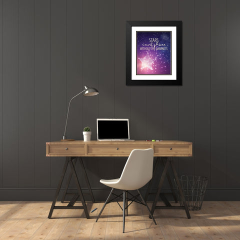Stars Black Modern Wood Framed Art Print with Double Matting by Allen, Kimberly