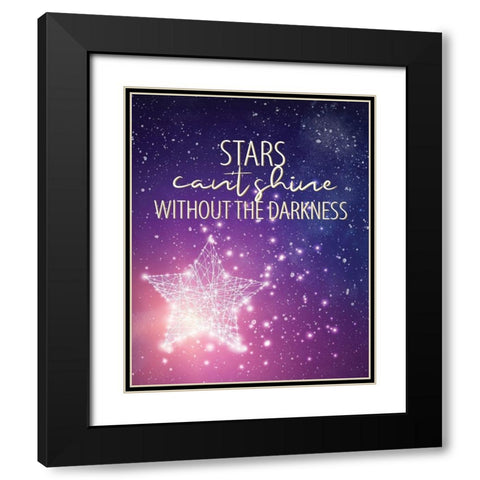 Stars Black Modern Wood Framed Art Print with Double Matting by Allen, Kimberly