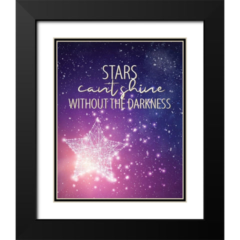 Stars Black Modern Wood Framed Art Print with Double Matting by Allen, Kimberly