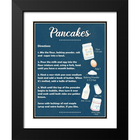 Pancakes Black Modern Wood Framed Art Print with Double Matting by Allen, Kimberly