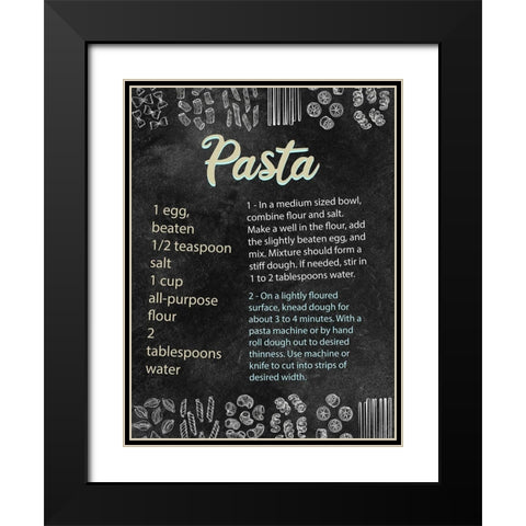 Pasta Black Modern Wood Framed Art Print with Double Matting by Allen, Kimberly