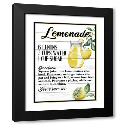 Lemonade Black Modern Wood Framed Art Print with Double Matting by Allen, Kimberly