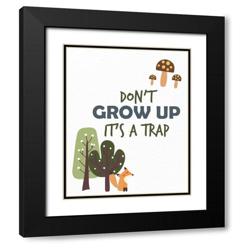 Woodland Playroom 3 Black Modern Wood Framed Art Print with Double Matting by Allen, Kimberly
