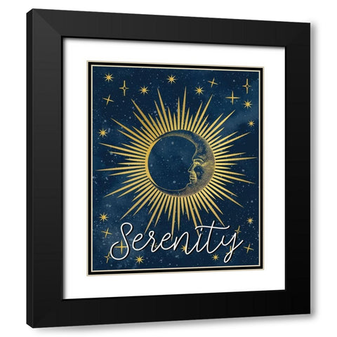 Moon Serenity Black Modern Wood Framed Art Print with Double Matting by Allen, Kimberly