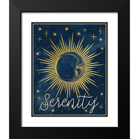 Moon Serenity Black Modern Wood Framed Art Print with Double Matting by Allen, Kimberly