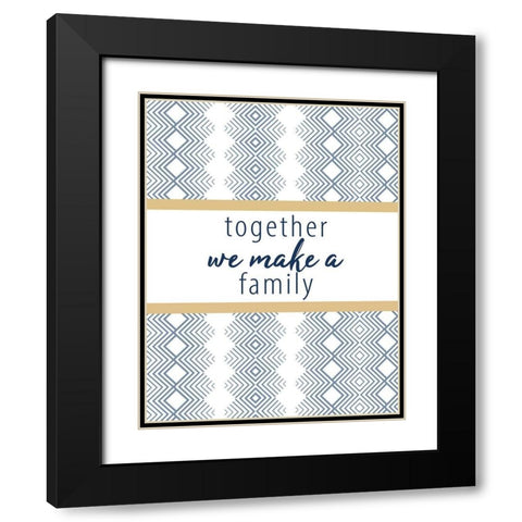 Together We Make V2 Black Modern Wood Framed Art Print with Double Matting by Allen, Kimberly
