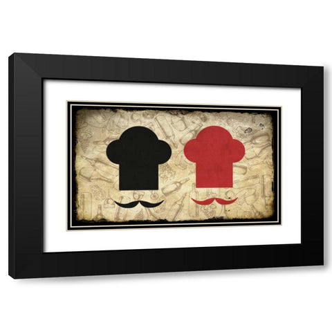 Black and Red Chef Black Modern Wood Framed Art Print with Double Matting by Allen, Kimberly