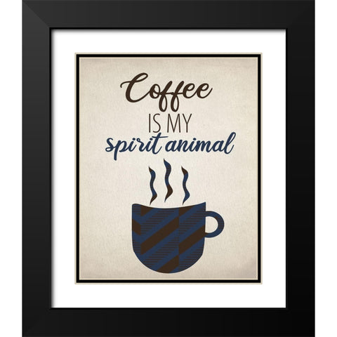 Spirit Animal Black Modern Wood Framed Art Print with Double Matting by Allen, Kimberly