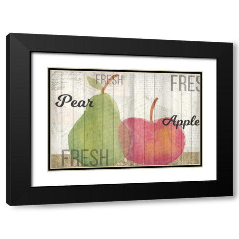 Apples and Pears Black Modern Wood Framed Art Print with Double Matting by Allen, Kimberly
