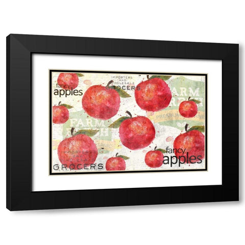 Fancy Apple Black Modern Wood Framed Art Print with Double Matting by Allen, Kimberly