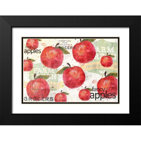 Fancy Apple Black Modern Wood Framed Art Print with Double Matting by Allen, Kimberly