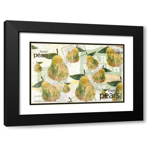Fresh Pears Black Modern Wood Framed Art Print with Double Matting by Allen, Kimberly