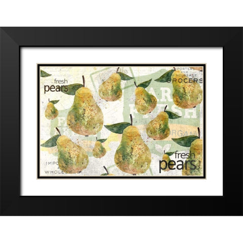 Fresh Pears Black Modern Wood Framed Art Print with Double Matting by Allen, Kimberly