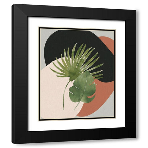 Stones V4 Black Modern Wood Framed Art Print with Double Matting by Allen, Kimberly