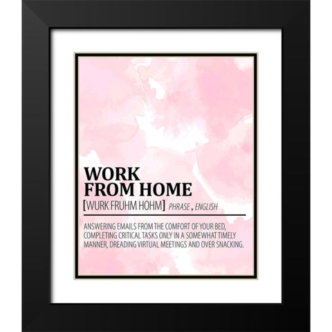 Work from Home Black Modern Wood Framed Art Print with Double Matting by Allen, Kimberly
