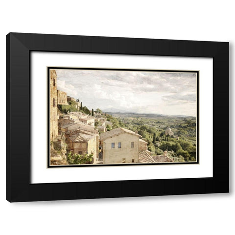 Tuscan Hillside Black Modern Wood Framed Art Print with Double Matting by Allen, Kimberly