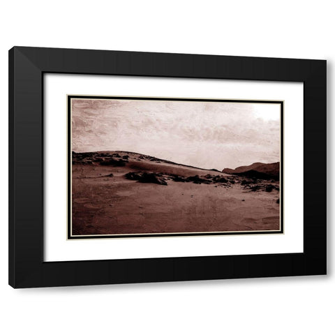 Dunes Black Modern Wood Framed Art Print with Double Matting by Allen, Kimberly