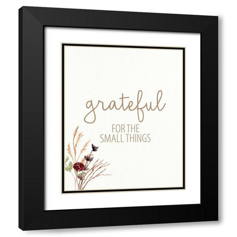 Grateful For Everything 1 Black Modern Wood Framed Art Print with Double Matting by Allen, Kimberly