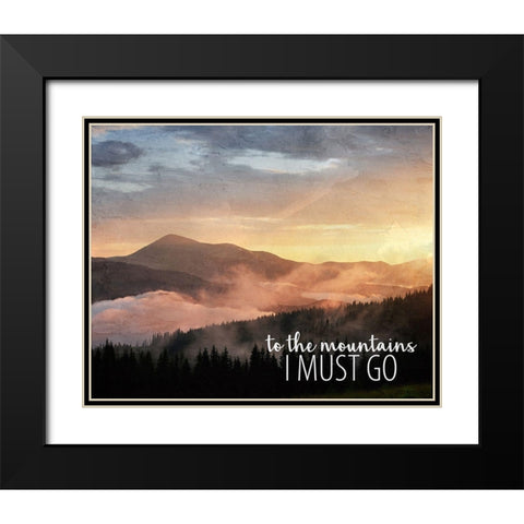 To the Mountains Black Modern Wood Framed Art Print with Double Matting by Allen, Kimberly