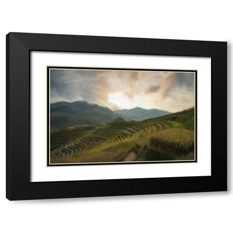 Rich Fields Black Modern Wood Framed Art Print with Double Matting by Allen, Kimberly