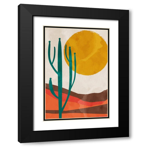 Desert Sun Black Modern Wood Framed Art Print with Double Matting by Allen, Kimberly