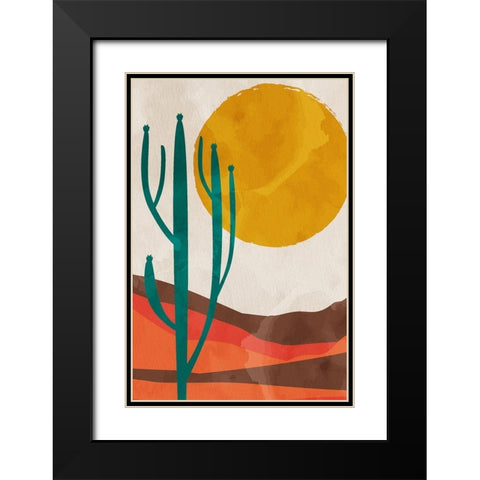 Desert Sun Black Modern Wood Framed Art Print with Double Matting by Allen, Kimberly