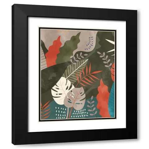 Tropic Green 1 Black Modern Wood Framed Art Print with Double Matting by Allen, Kimberly