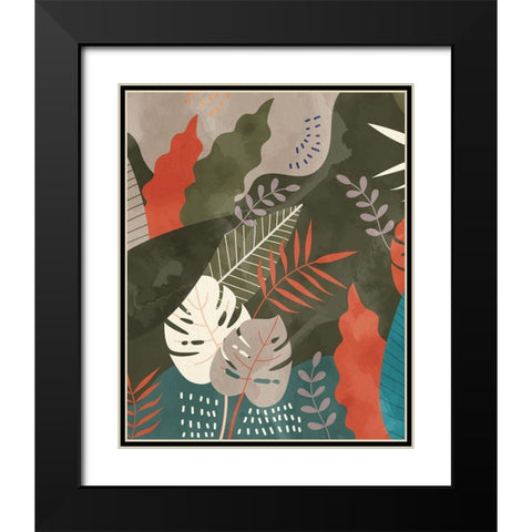 Tropic Green 1 Black Modern Wood Framed Art Print with Double Matting by Allen, Kimberly