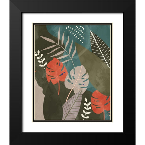 Tropic Green 2 Black Modern Wood Framed Art Print with Double Matting by Allen, Kimberly