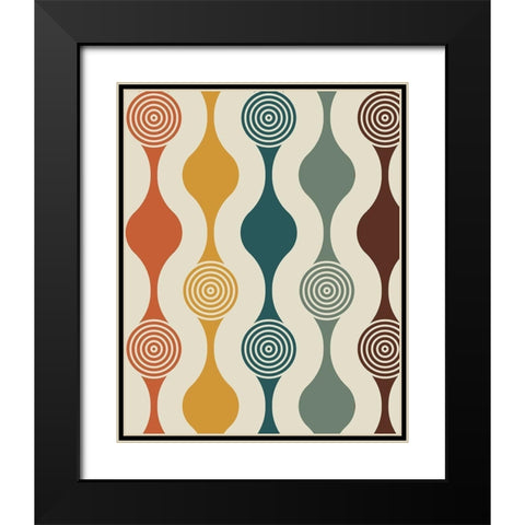 Lines 1 Black Modern Wood Framed Art Print with Double Matting by Allen, Kimberly