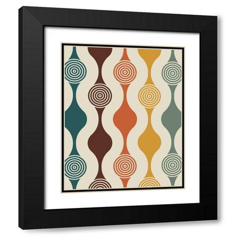 Lines 2 Black Modern Wood Framed Art Print with Double Matting by Allen, Kimberly