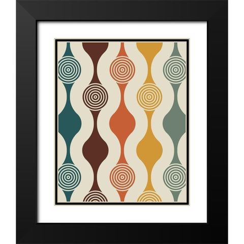 Lines 2 Black Modern Wood Framed Art Print with Double Matting by Allen, Kimberly