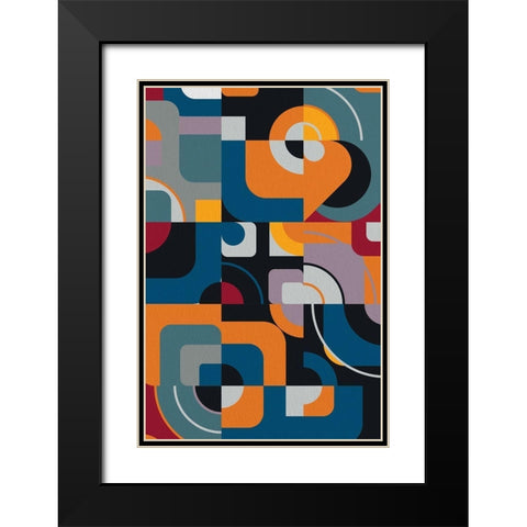 Round 1 Black Modern Wood Framed Art Print with Double Matting by Allen, Kimberly