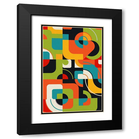 Round 2 Black Modern Wood Framed Art Print with Double Matting by Allen, Kimberly