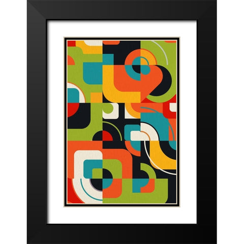 Round 2 Black Modern Wood Framed Art Print with Double Matting by Allen, Kimberly