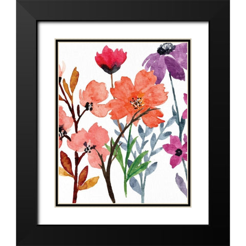Wildflowers 1 Black Modern Wood Framed Art Print with Double Matting by Allen, Kimberly
